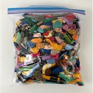 DMC 25 Floss Lot of 250 Embroidery Thread Cross Stitch Needlepoint Skeins Cotton